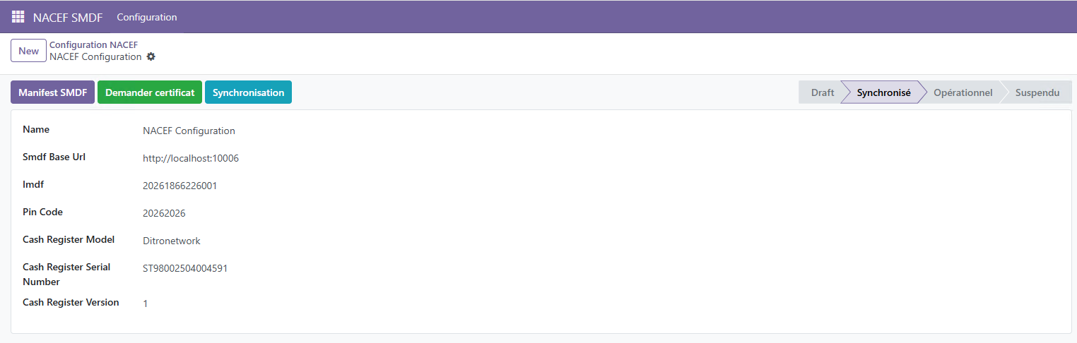 Capture d'écran - Configuration NACEF sur Odoo