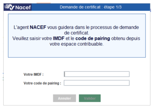 Capture d'écran - Statut de synchronisation